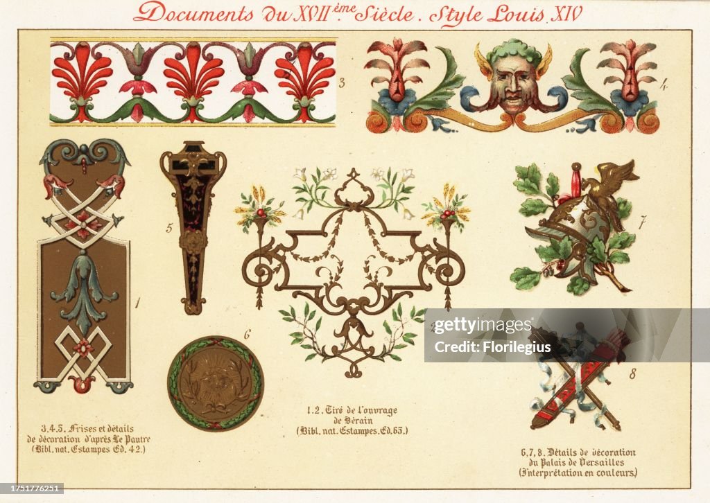 Rococo Sun Design elements from the rococo era of King Louis XIV, the Sun King ...
