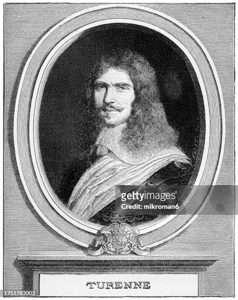 portrait of turenne or henri de la tour d'auvergne, vicomte de turenne, french general and one of only six marshals to have been promoted marshal general of france - grand failure stock pictures, royalty-free photos & images