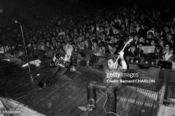 Johnny Hallyday en concert au Palais des Sports de Paris Bercy le 11 novembre 1982