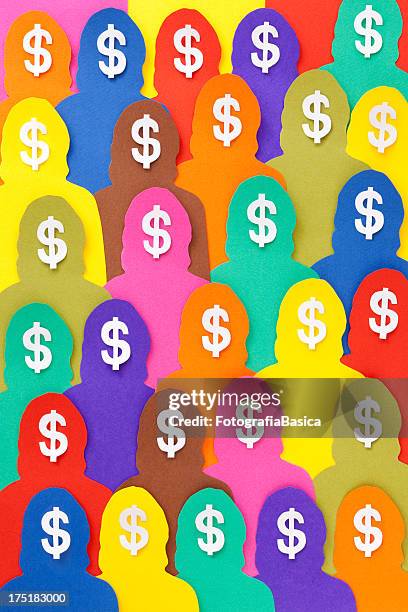 dollar women crowd - headshot backdrop stock illustrations