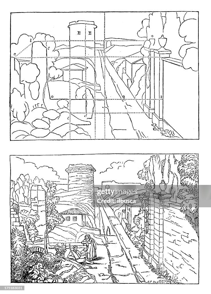 Proportion Perspective Painting Drawing Proportion Study Sketch High-Res Vector Graphic ...