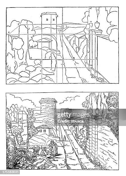 painting drawing proportion study sketch - makeover stock illustrations