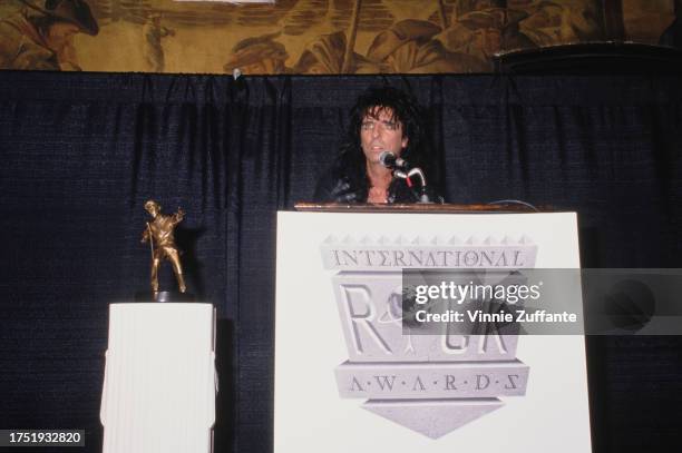 Alice Cooper during the press conference to launch the International Rock Awards at New York State Armory in New York City, New York, United States,...