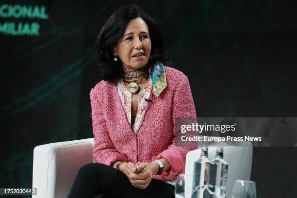 The President of Banco Santander, Ana Patricia Botin, participates in a dialogue during the XXVI National Congress of Family Business, on 23 October,...