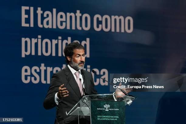 The President of KPMG in Spain, Juan Jose Cano, gives a speech entitled "Talent as a Lever for Growth", during the XXVI National Congress of Family...