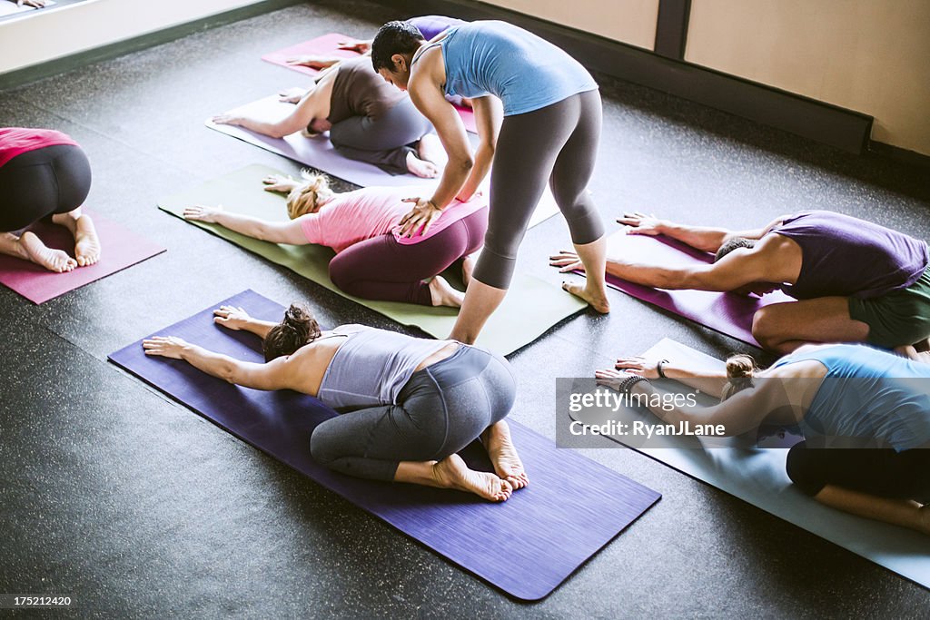 Group Yoga Class in Studio