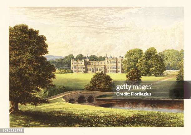 Audley End House, Essex, England. Jacobean prodigy house built in the 17th century with gardens landscaped by Capability Brown in the 18th century...