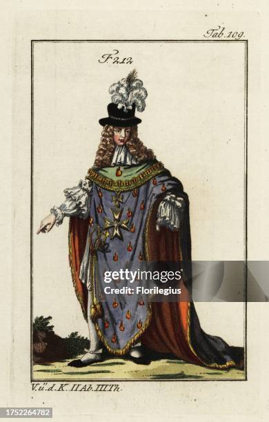 Knight of the Order of the Holy Spirit, a French chivalrous order established by King Henry III in 1578. Copied from an illustration by Christoph...