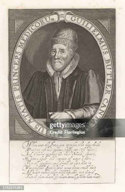 William Butler, English academic and physician, 1535-1618. Fellow of Clare College, Cambridge, famous eccentric and drunkard. Guillielmus Butler,...