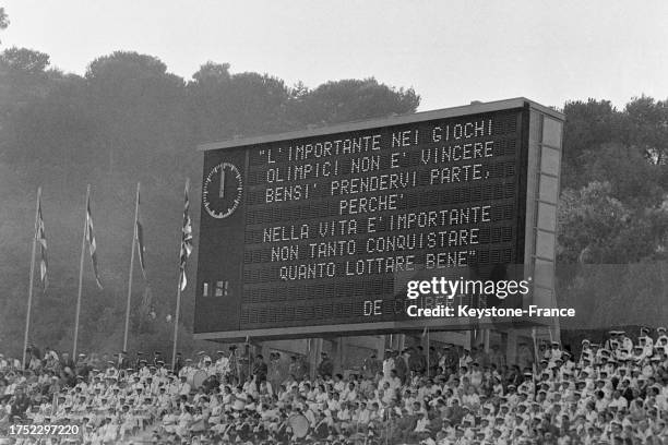 La cérémonie d'ouverture des Jeux olympiques d'été de Rome, le 25 août 1960.