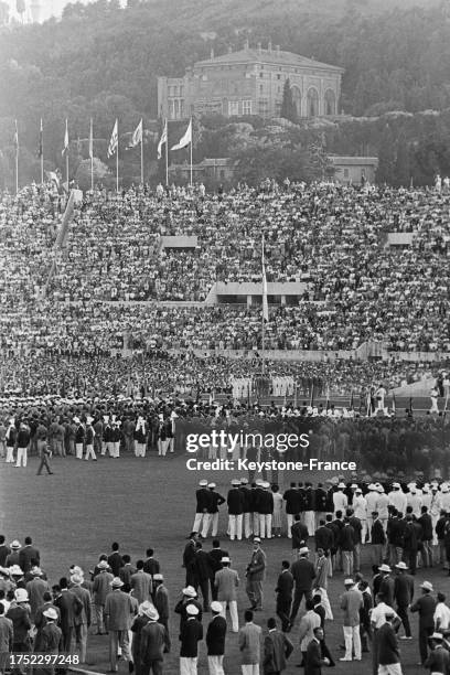 La cérémonie d'ouverture des Jeux olympiques d'été de Rome, le 25 août 1960.