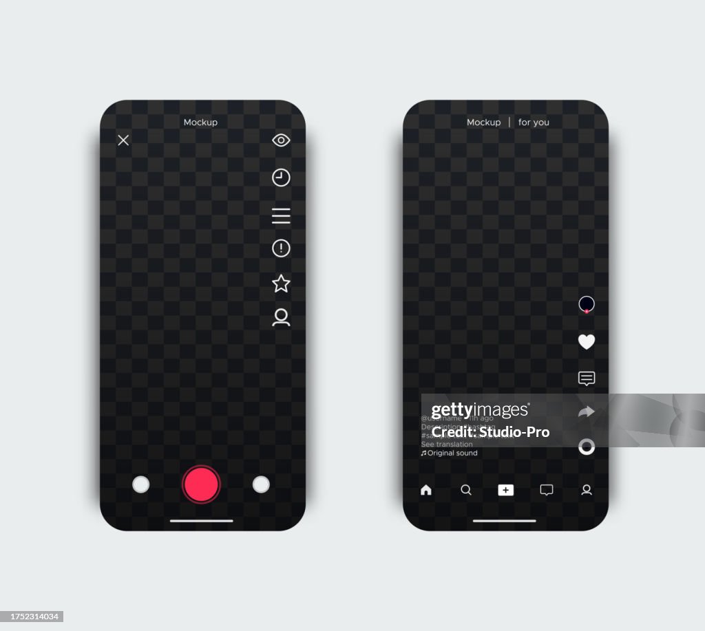 Mobile app user interface mockup smartphone template
