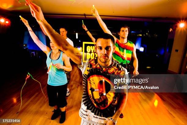 People excersising at Gymbox, London.