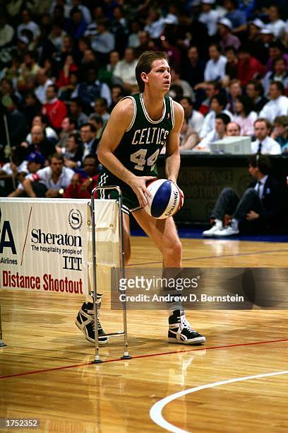 Danny Ainge of the Boston Celtics during the 1987 All-Star Weekend NBA Three Point Shoot Out on February 7, 1987 in Seattle, Washington. NOTE TO...