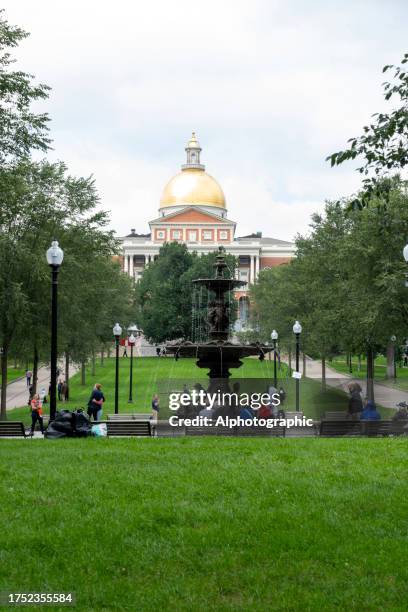 boston common in boston - boston garden stockfoto's en -beelden