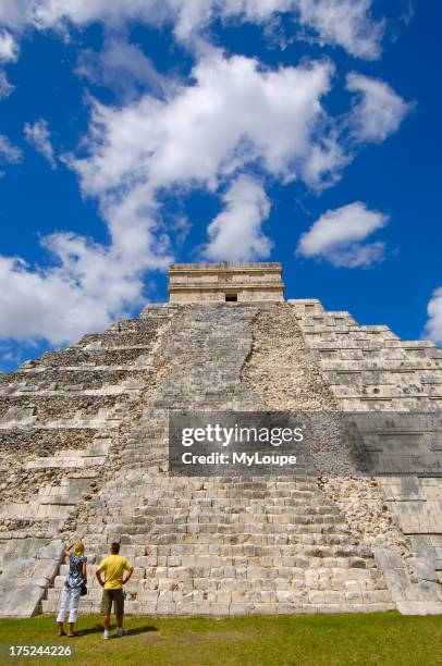 Pyramid of Kukulkan . Mayan ruins of Chichen Itza. Mayan Riviera. Yucatan Peninsula. Mexico