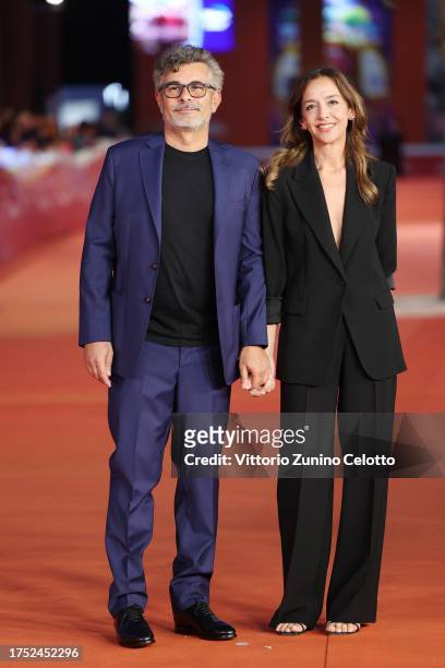 Paolo Genovese and Federica Rizzo attend a red carpet for the movie "I Leoni Di Sicilia" during the 18th Rome Film Festival at Auditorium Parco Della...
