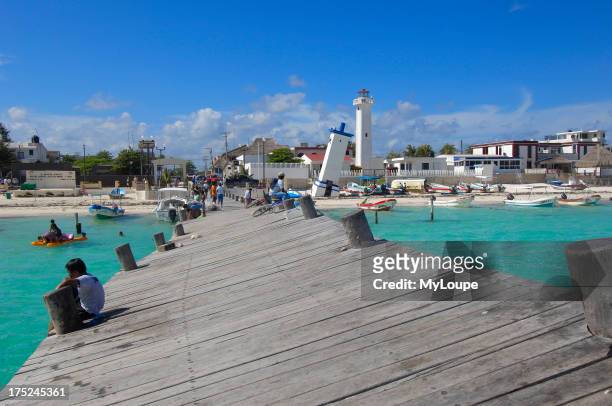Dock at Puerto Morelos. Caribe. Quintana Roo state. Mayan Riviera. Yucatan Peninsula. Mexico