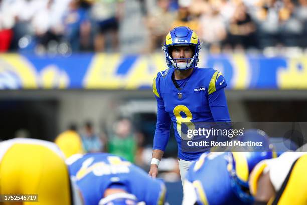 Brett Maher of the Los Angeles Rams at SoFi Stadium on October 22, 2023 in Inglewood, California.