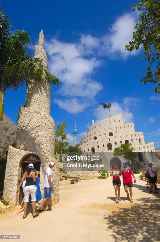 Xcaret plus area and visitors services. Eco-archeological park. Playa del Carmen. Quintana Roo state. Mayan Riviera. Yucatan Peninsula. Mexico 