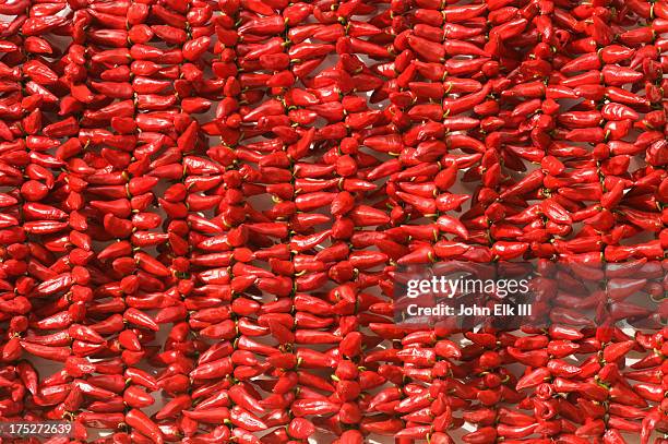 basque chilis - france chili stock pictures, royalty-free photos & images