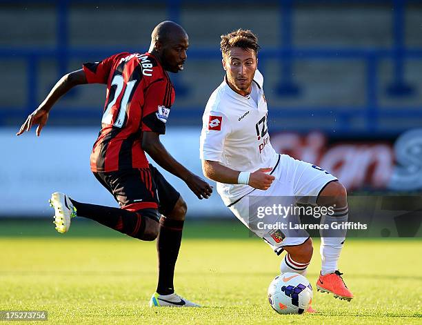Youssouf Mulumbu of West Bromwich Albion battles with Bertolacci Andrea of Genoa during a Pre Season Friendly between West Bromwich Albion and Genoa...