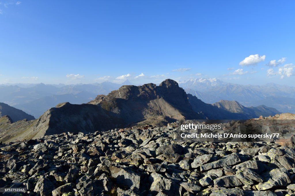 High-elevation barren plateau in the Alps