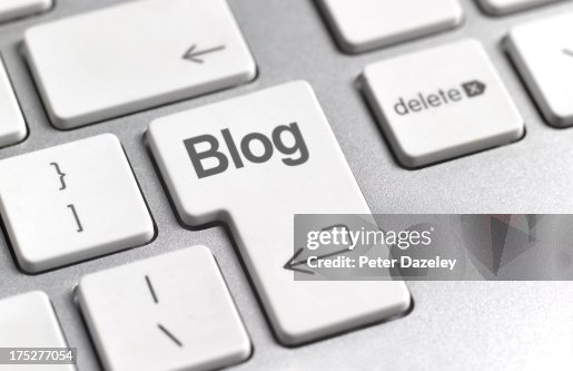 Social media 'blog' key on keyboard Social media 'blog' key on keyboard