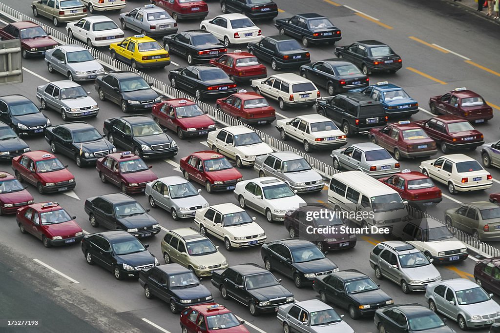 Traffic jam, Beijing, China