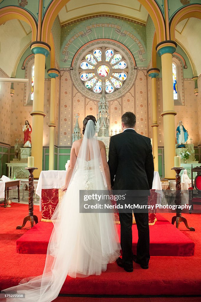 Bride & Groom at church