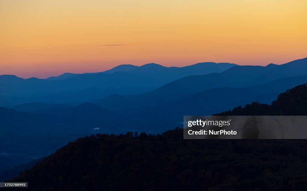 Simple Blue Ridge A sunset viewed from the Blue Ridge Parkway located in the Blue Ridge ...