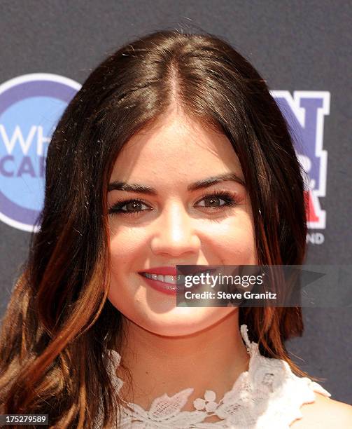 Actress Lucy Hale attends CW Network's 2013 Young Hollywood Awards presented by Crest 3D White and SodaStream held at The Broad Stage on August 1,...