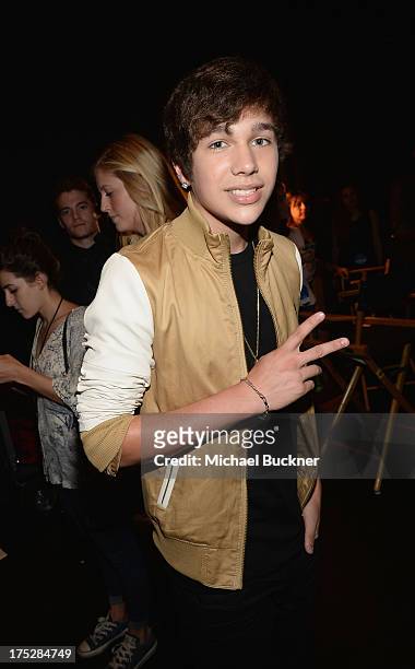 Recording artist Austin Mahone attends CW Network's 2013 2013 Young Hollywood Awards presented by Crest 3D White and SodaStream held at The Broad...