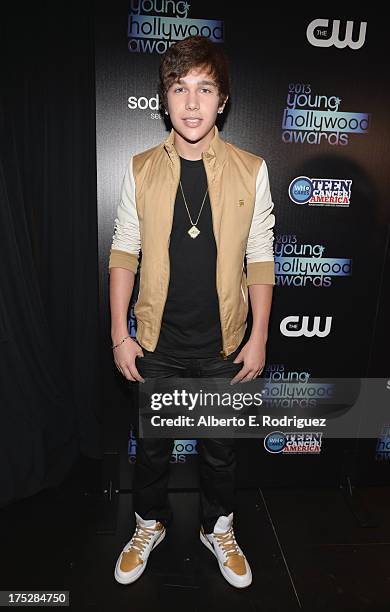 Recording artist Austin Mahone attends CW Network's 2013 2013 Young Hollywood Awards presented by Crest 3D White and SodaStream held at The Broad...