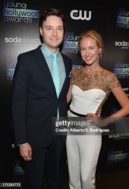 Actors Michael McMillian and Anna Camp attend CW Network's 2013 Young Hollywood Awards presented by Crest 3D White and SodaStream held at The Broad...