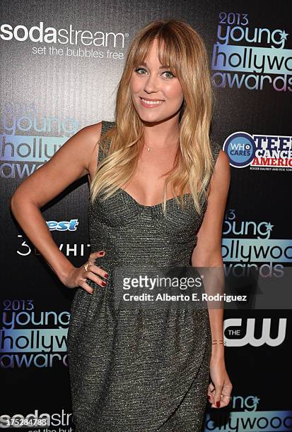 Television personality and fashion designer Lauren Conrad attends the CW Network's 2013 Young Hollywood Awards presented by Crest 3D White and...