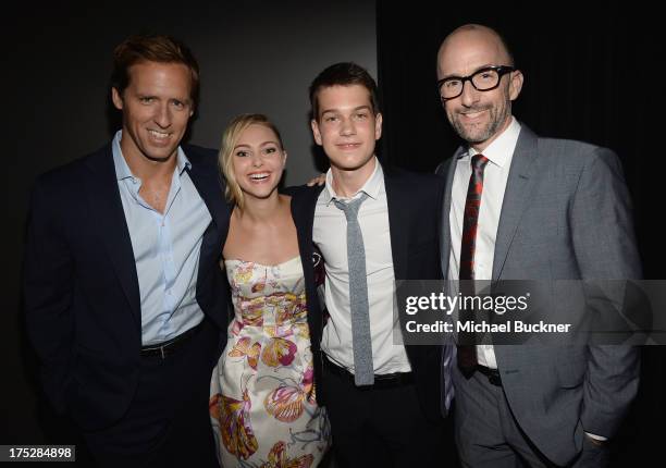 Actor/director Nat Faxon, actors AnnaSophia Robb and Liam James and actor director Jim Rash attend CW Network's 2013 Young Hollywood Awards presented...