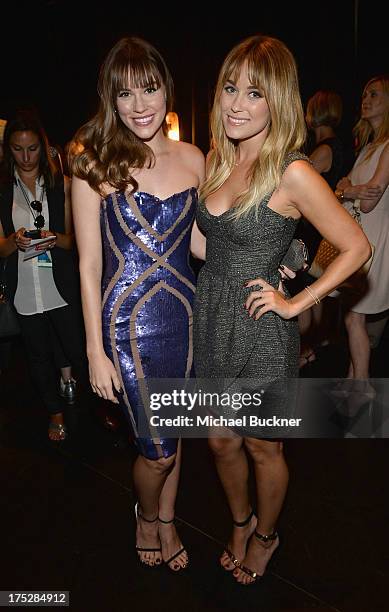 Actress Christa B. Allen and television personality/fashion designer Lauren Conrad attend the CW Network's 2013 Young Hollywood Awards presented by...