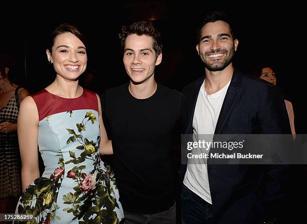 Actors Crystal Reed, Dylan O'Brien, and Tyler Hoechlin attend CW Network's 2013 Young Hollywood Awards presented by Crest 3D White and SodaStream...