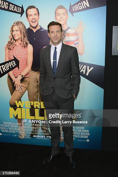 Actors Jason Sudeikis attends the "We're The Millers" New York Premiere at Ziegfeld Theater on August 1, 2013 in New York City.