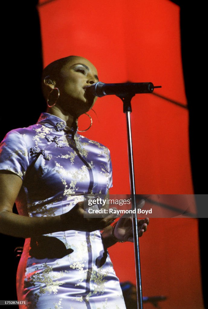 Sharde Singer Singer Sade performs at the United Center in Chicago, Illinois in ...