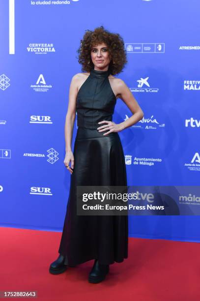 Actress Cayetana Cabezas poses during the photocall 'Malaga Ciudad de Cine', at the Real Fabrica de Tapices de Madrid, on 23 October, 2023 in Madrid,...