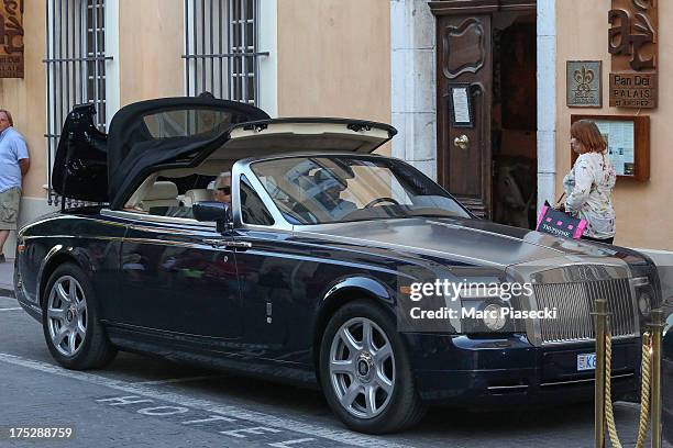 Karl Lagerfeld is seen on August 1, 2013 in Saint-Tropez, France.