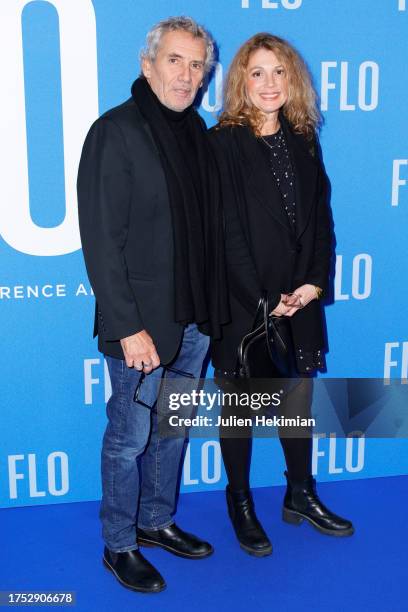 Manuel Gélin and Juliette Meyniac attend the "Flo" Photocall At Cinema UGC Normandie on October 23, 2023 in Paris, France.