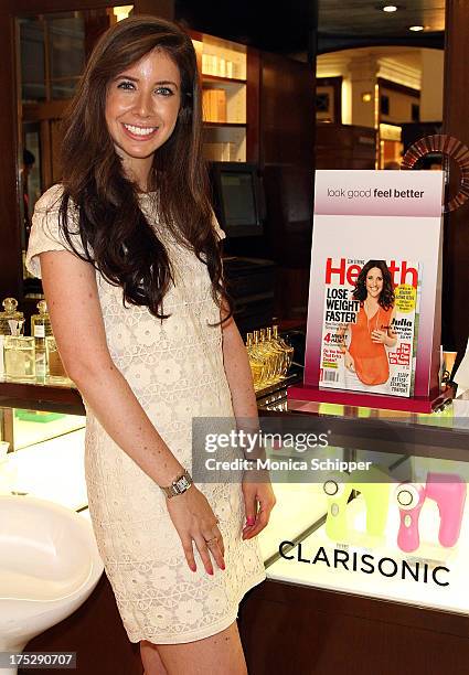 Health senior beauty and fashion editor, Ilana Blitzer, attends Second Annual Beauty Editors Day At Saks Fifth Avenue on August 1, 2013 in New York...