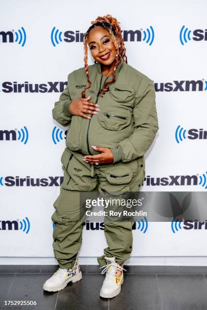 Pinky Cole visits SiriusXM Studios on October 23, 2023 in New York City.