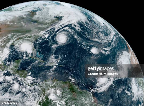 Hurricane Paulette, Tropical Depression Rene, Hurricane Sally, Tropical Storm Teddy and Tropical Storm Vicky on September 14, 2020.