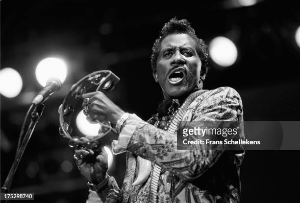 American musician Screamin' Jay Hawkins performs live on stage at the North Sea Jazz Festival in the Hague, the Netherlands on 14th July 1989.