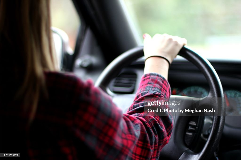 Hand on the wheel