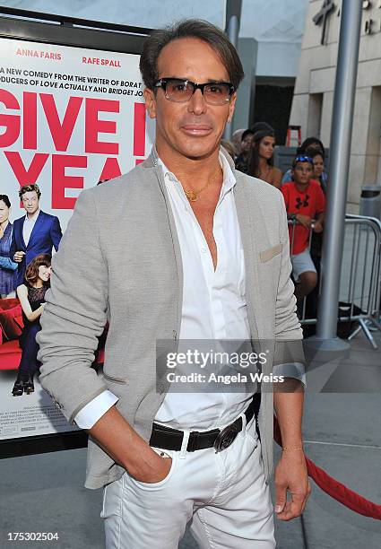 Fashion designer Lloyd Klein arrives at the Screening of Magnolia Pictures' 'I Give It A Year' at ArcLight Hollywood on August 1, 2013 in Hollywood,...